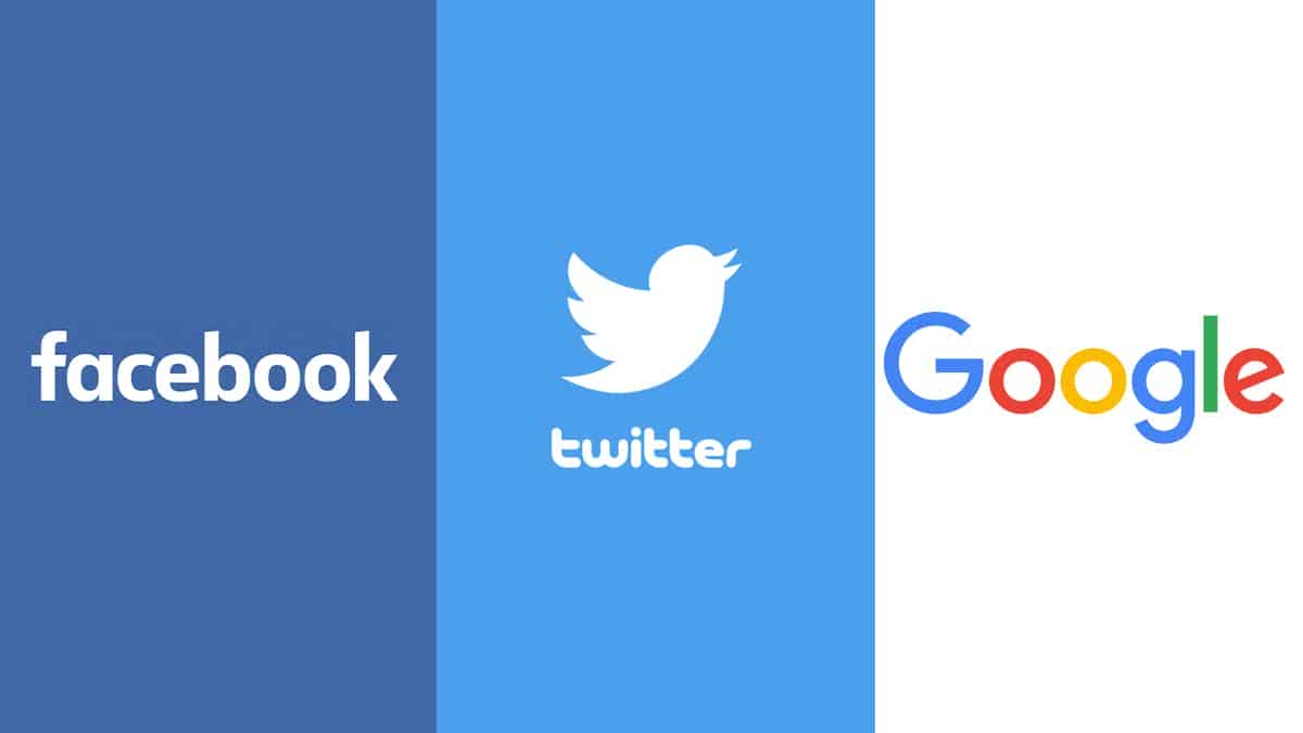 Facebook twitter google in pandamic