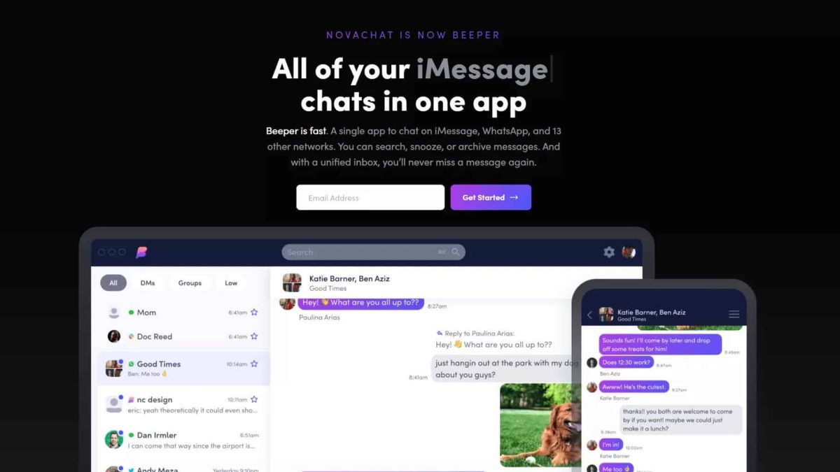 New app Beeper to allow iMessage to work on Android, Windows, and Linux.