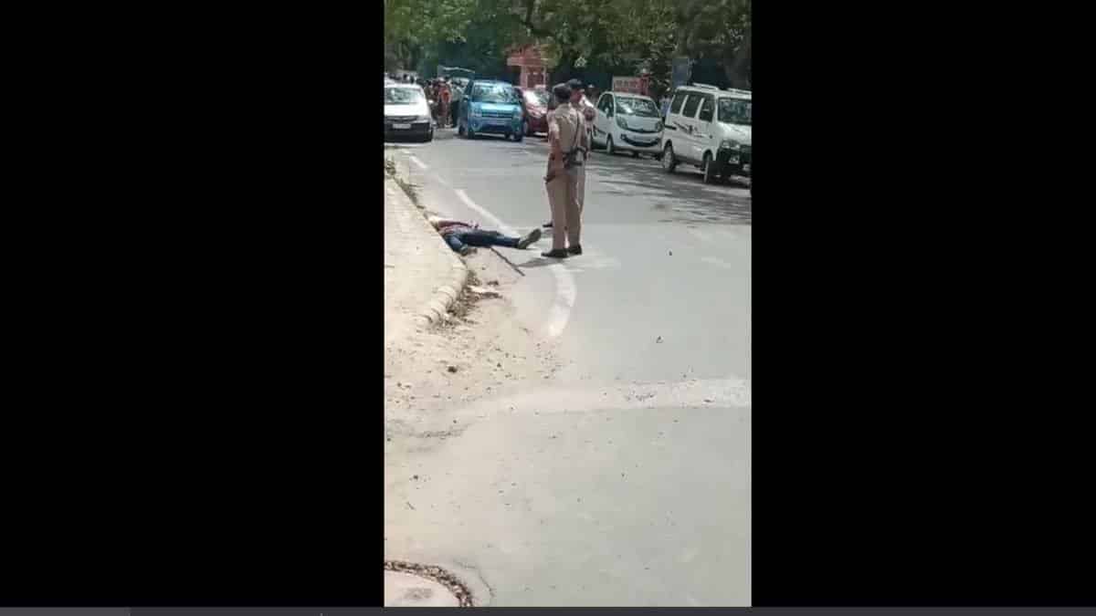 GTB Hospital Shootout Viral video showing Delhi police encounter