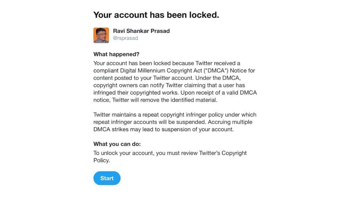 Twitter recently blocked Indian IT Minister's Ravi Shankar Prasad twitter Account for 1 hour and here is the reason why
