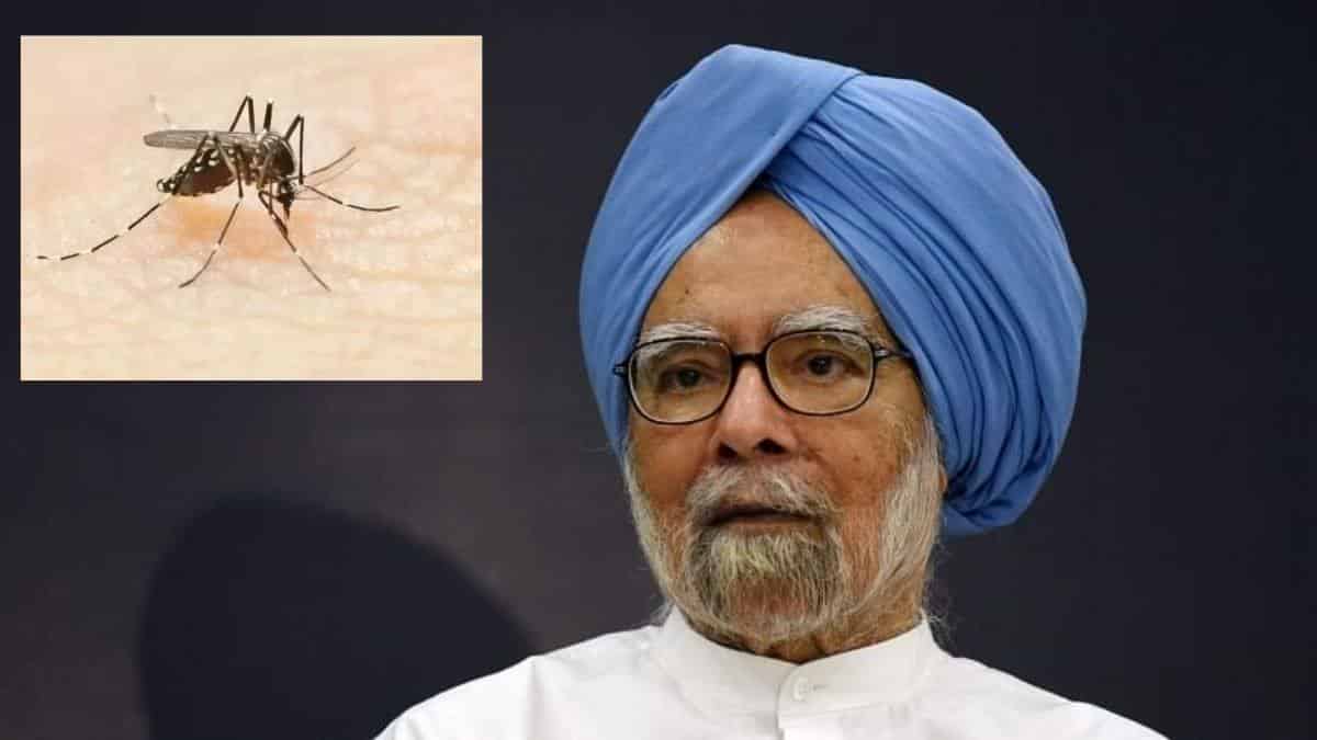 Former Prime Minister Manmohan Singh has been diagnosed with dengue fever, although his condition is improving, according to an AIIMS official.