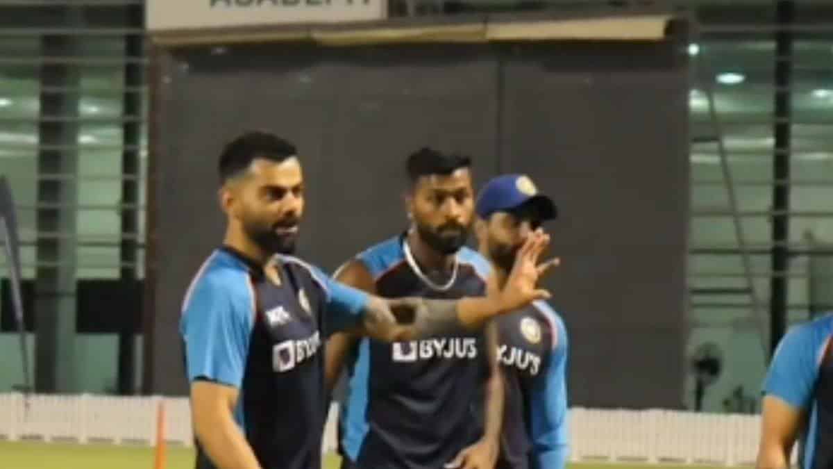 India prepares for their match against New Zealand with an unusual training drill, and the International Cricket Council (ICC) asks fans to name it