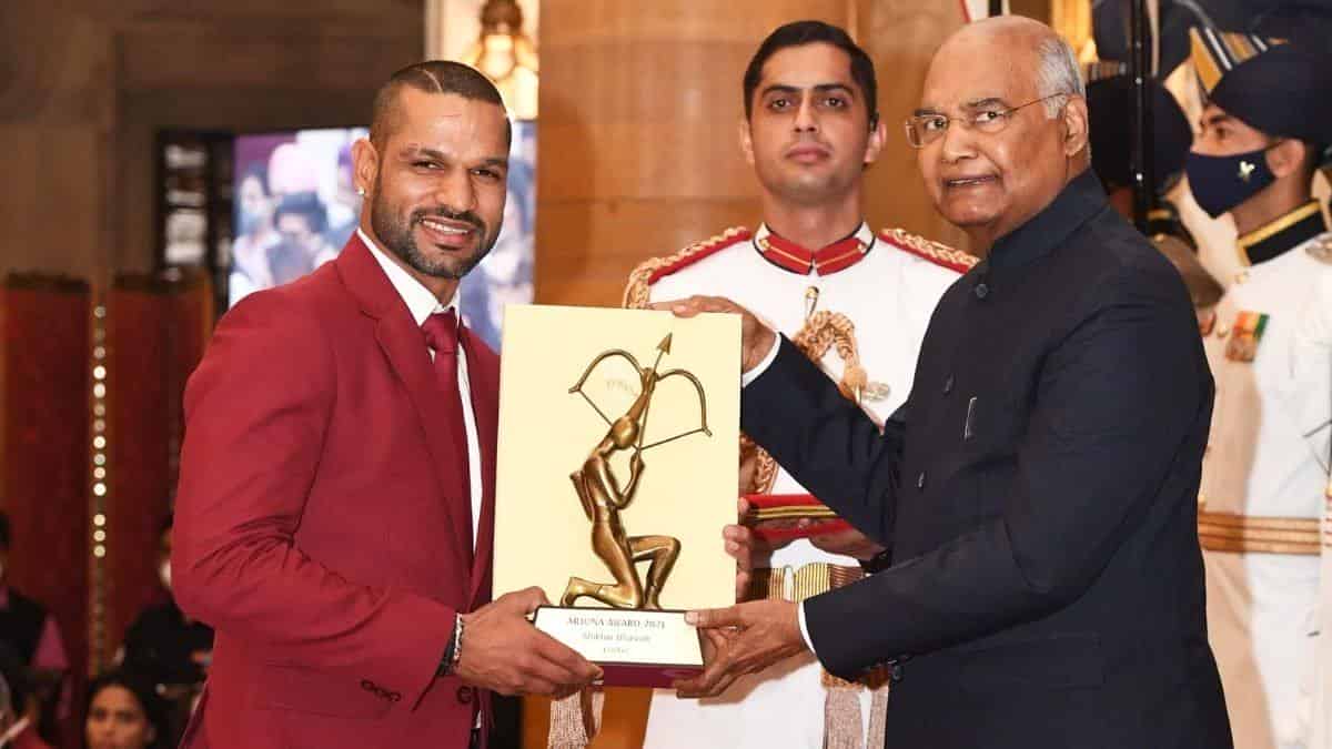 Shikhar Dhawan gets Arjuna Award 2021 for Fastest Indian to reach 2000 and 3000 runs in ODI Cricket