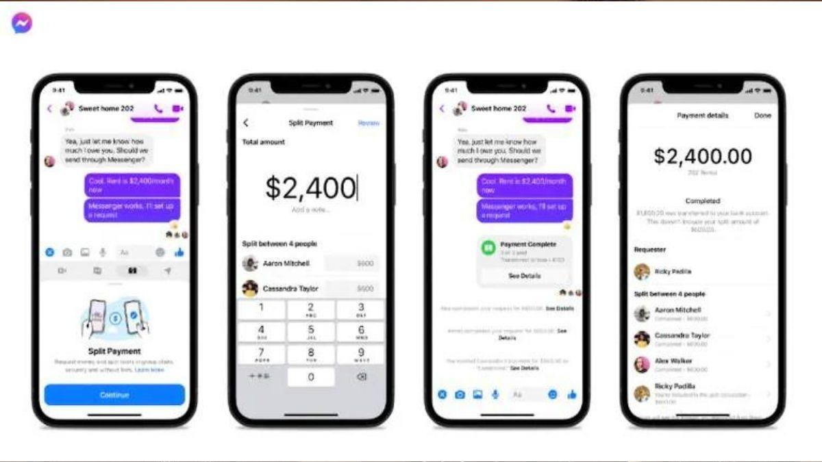 Facebook Messenger allows users to split bills