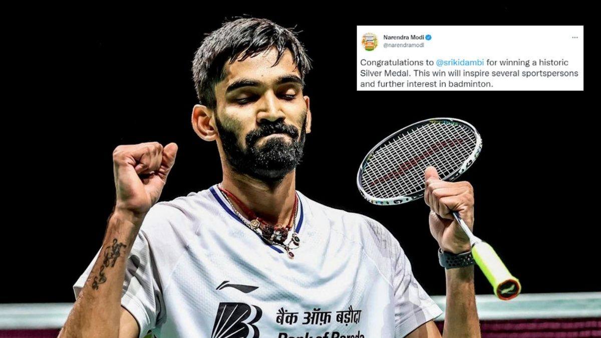 PM Narendra Modi congratulates Kidambi Srikanth for winning Silver Medal at World Championships 2021 in #Badminton