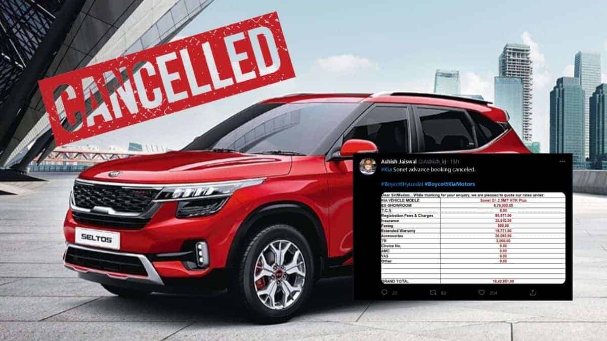 Indians Cancelling Kia Cars Bookings