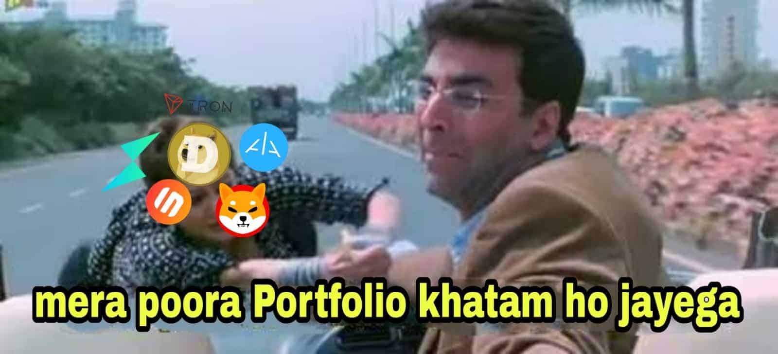 end of variety in portfolio after 30% tax on crypto meme