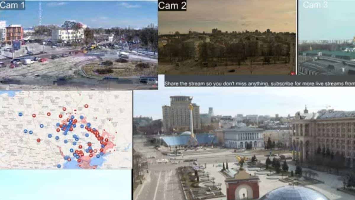 Live Cam Footage of Central Kyiv