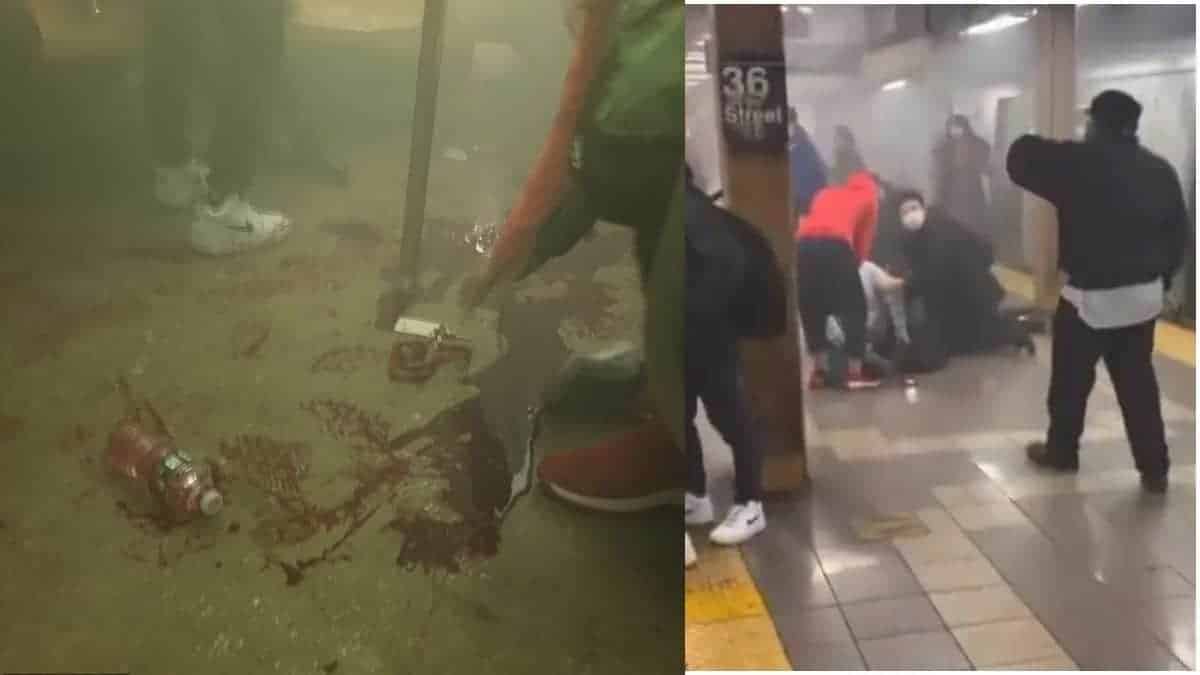 NYPD is looking for a black man wearing a gas mask and an orange construction vest