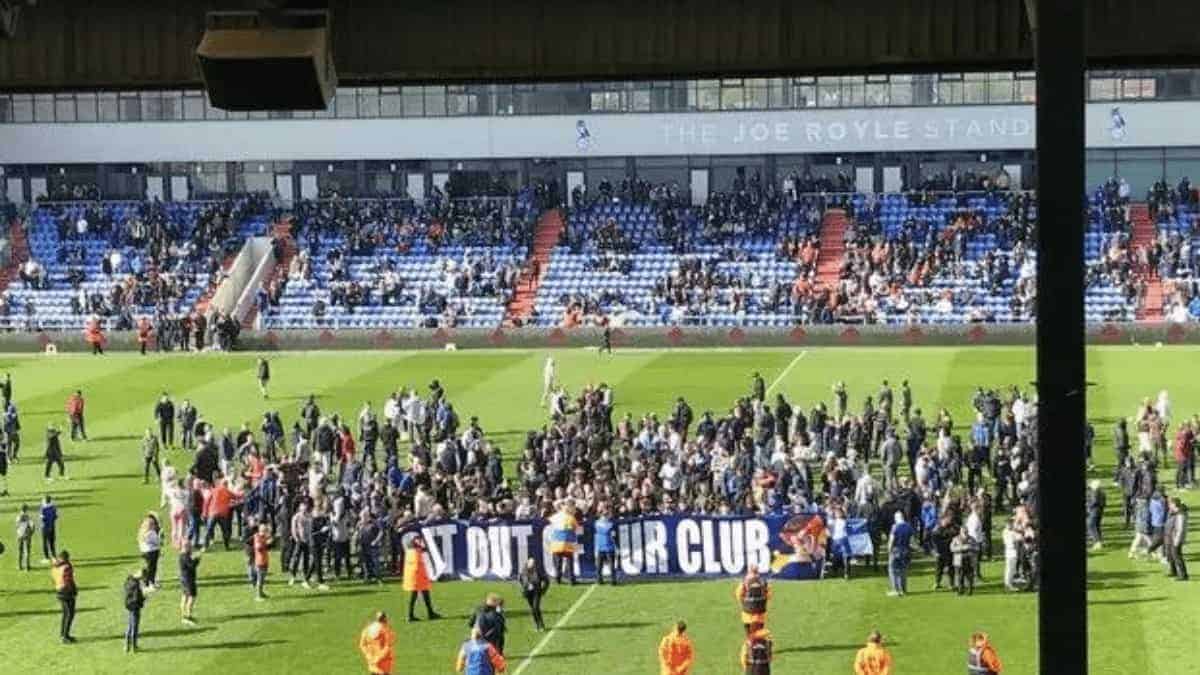 Oldham's match was called off when enraged fans stormed the pitch in protest of the club's ownership