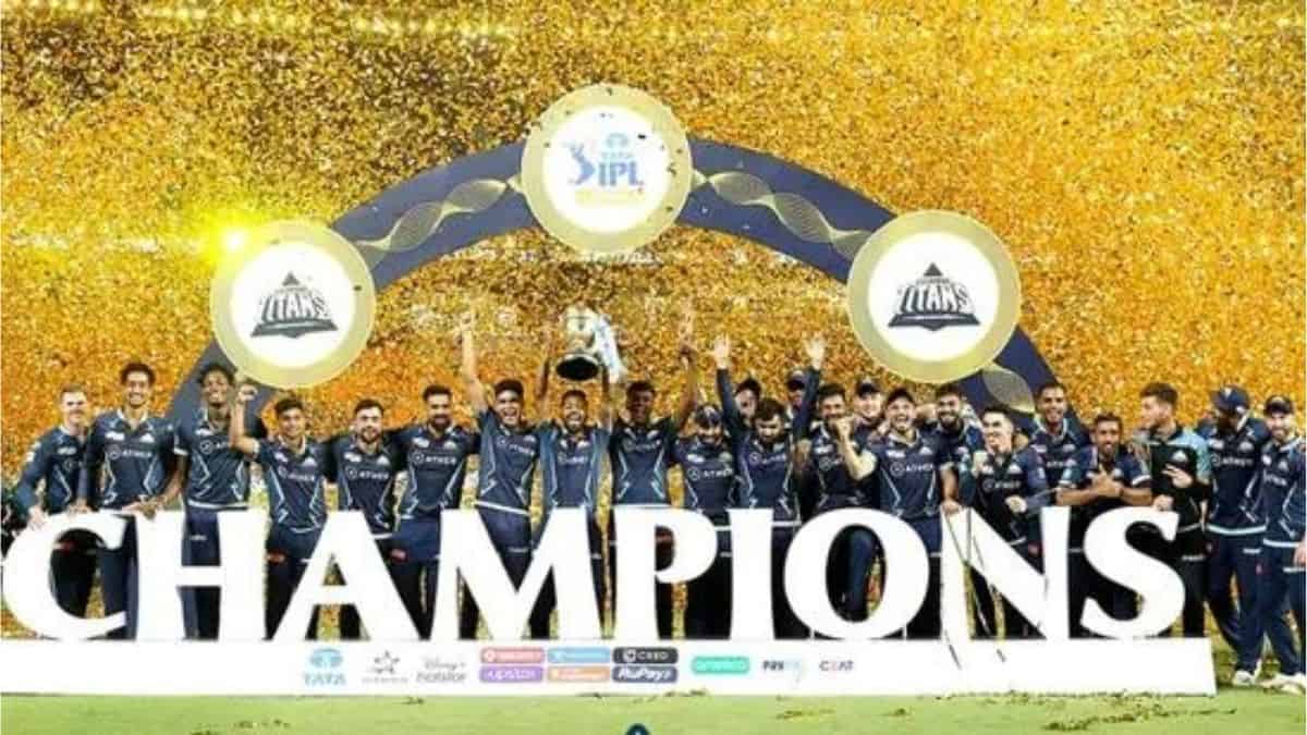 Gujarat Titans, the 2022 champions, Organized a roadshow in Ahmedabad today with the IPL trophy