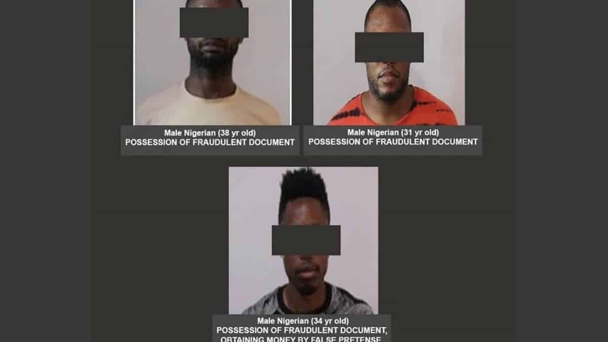 Three Nigerians have been detained for financial crimes aided by malware