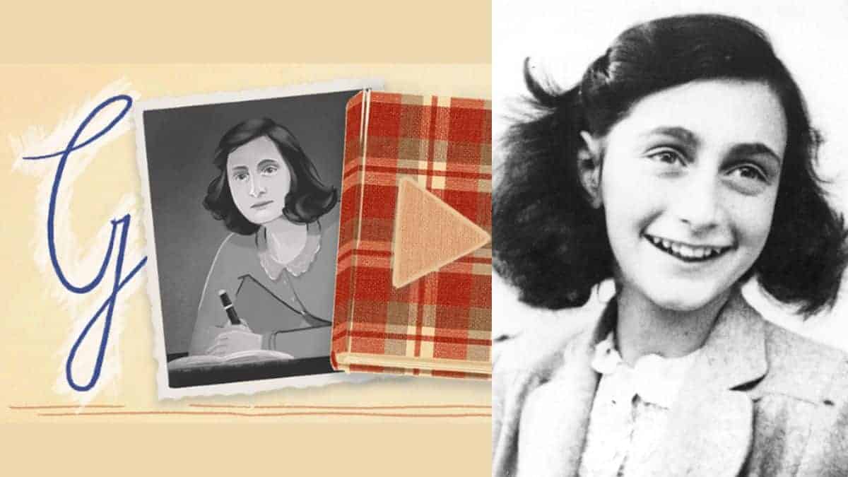 Google Doodle Honours Holocoust Survivor Jewish German-Dutch diarist Anne Frank​