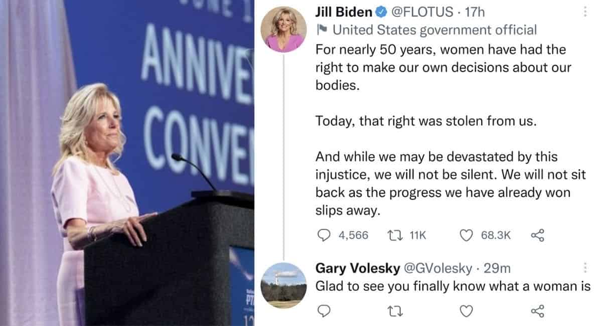 Retired US Army General suspended for mocking Jill Biden's support of abortion rights