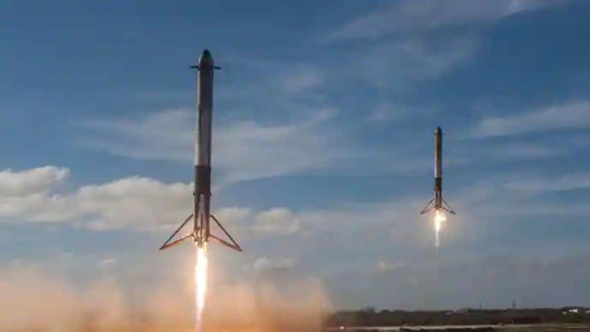 SpaceX launched a Falcon 9 carrying 46 Starlink satellites into low-Earth orbit