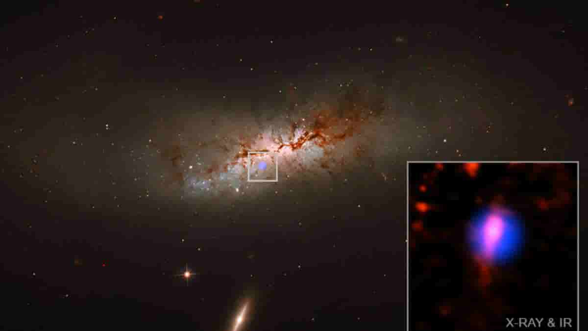 Astronomers notices how Black Hole was delivered to the spiral galaxy by another smaller galaxy