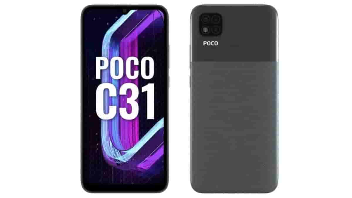 Check out key specifications for Poco C31 and its price