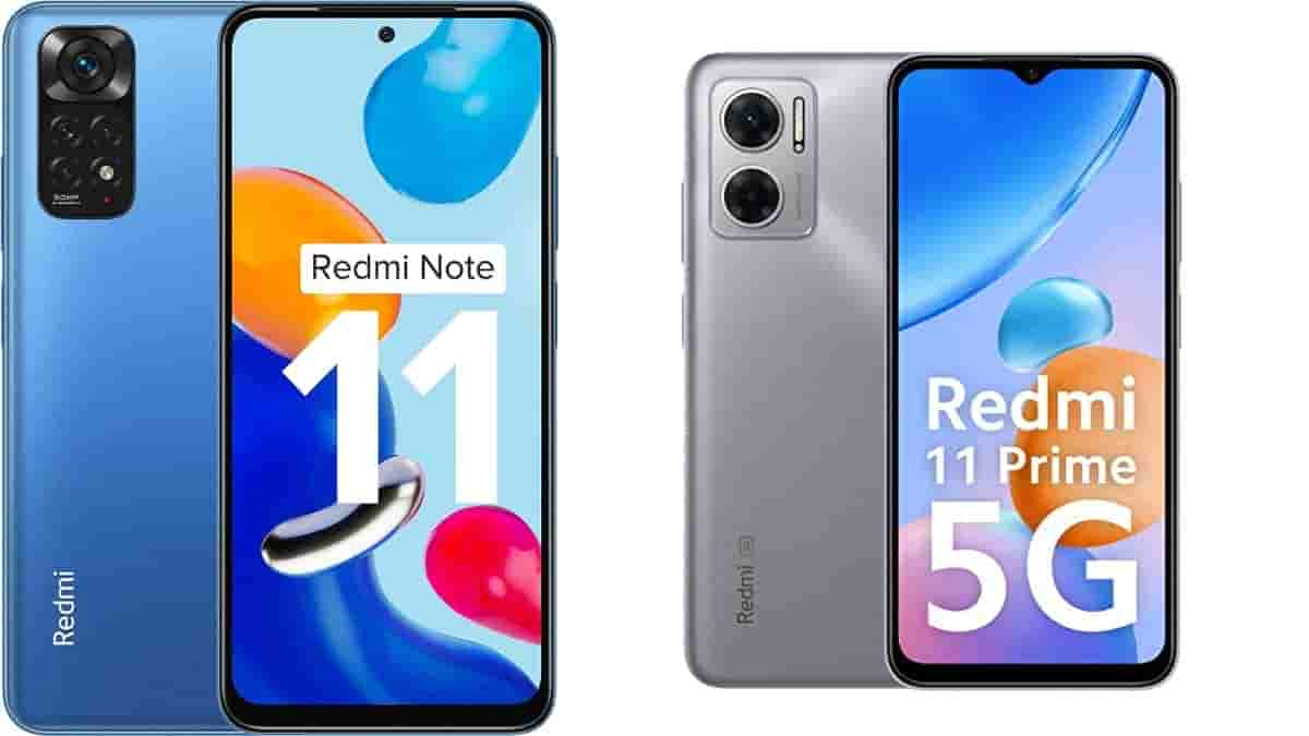 Redmi Note 10T 5G vs Redmi 11 prime