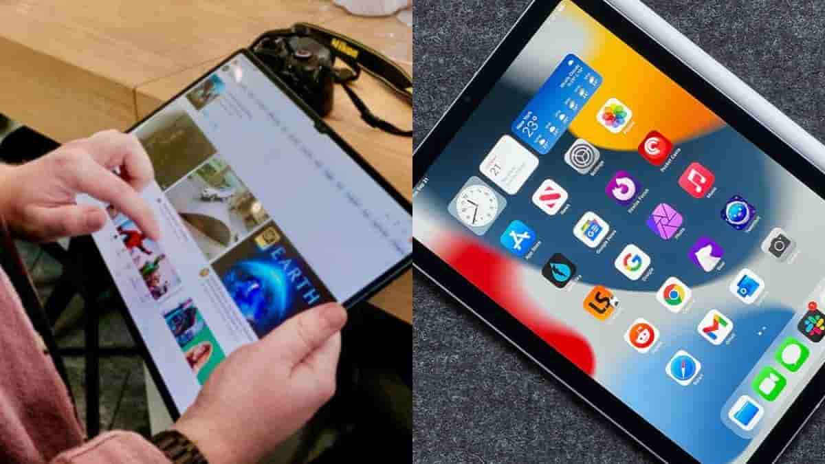 Samsung and Apple tablets