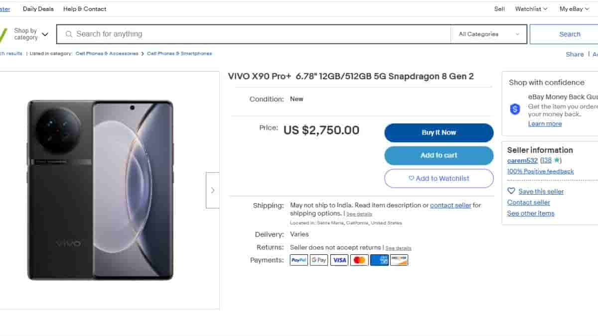 Vivo X90 Pro Plus eBay