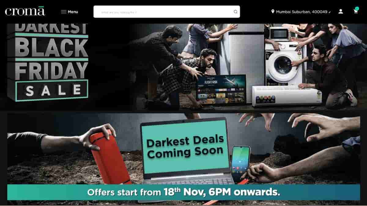 Croma Darkest Black Friday Sale