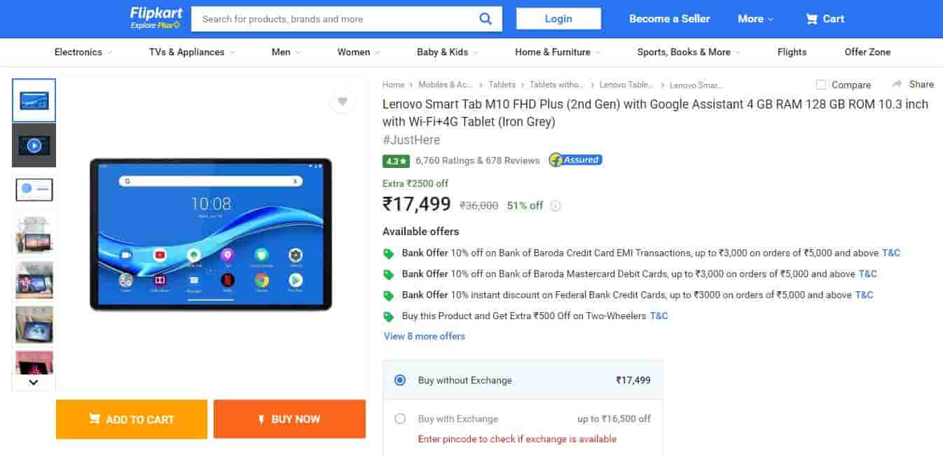 Lenovo Smart Tab M10 Plus (2nd Gen)