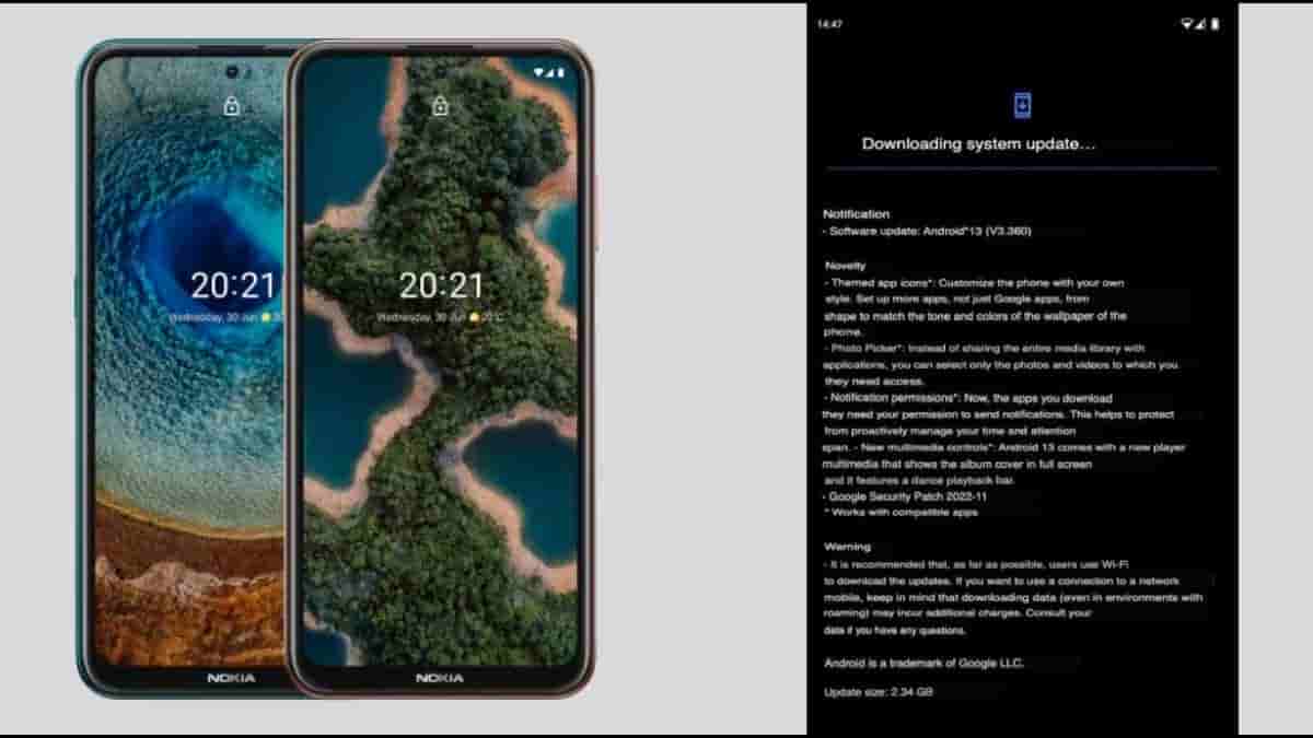 Nokia X10 and Nokia X20 receiving Android 13 update