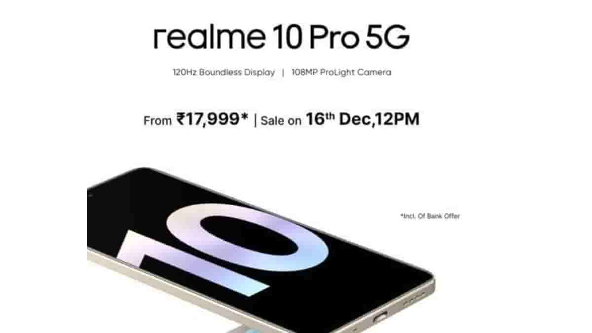 Realme 10 pro 5G all set to for its first Sale today on Flipkart! The
