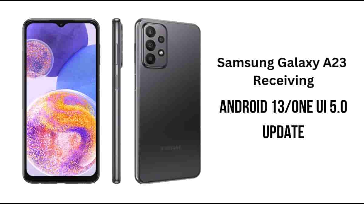One UI 5.0 Update for Galaxy A23