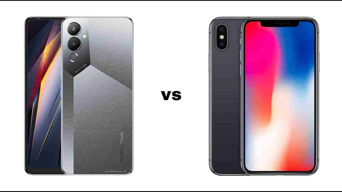 Tecno Pova 4 vs iPhone X
