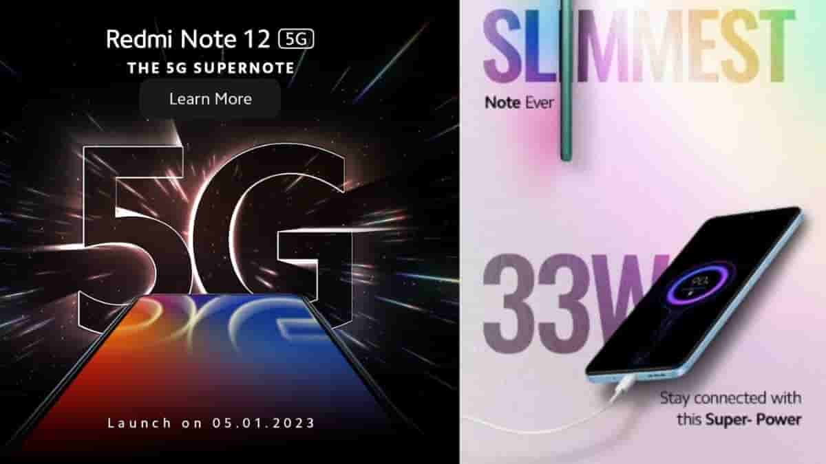 Redmi Note 12 5G launch date india