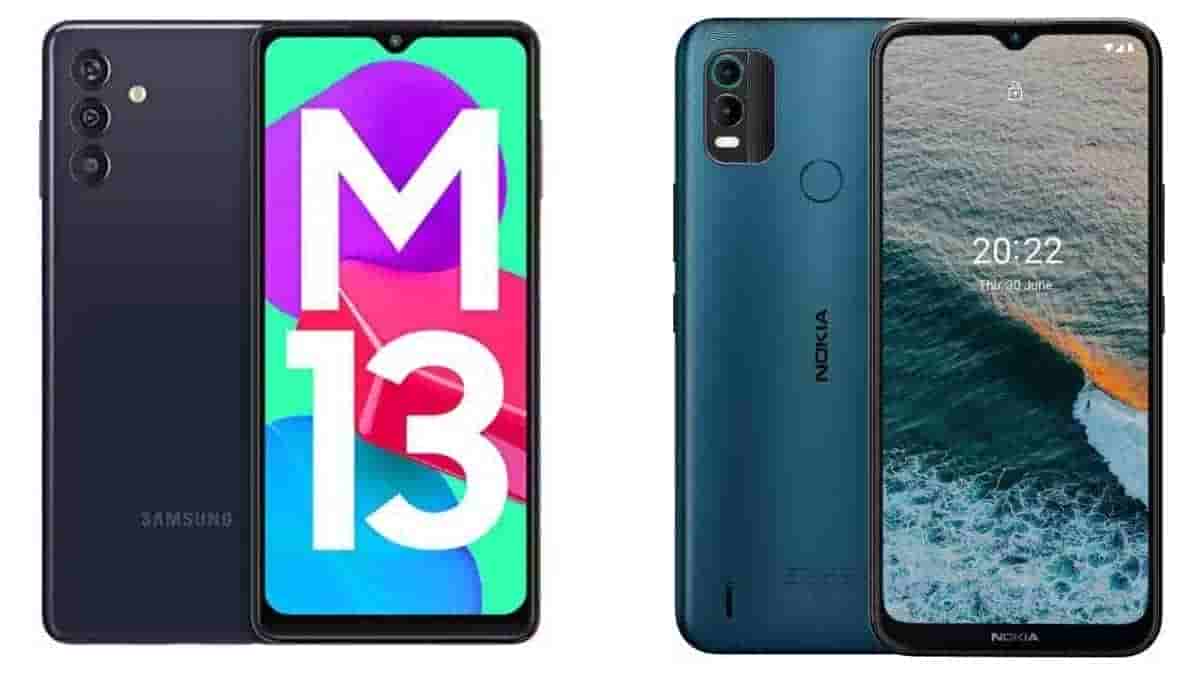 Samsung Galaxy M13 and Nokia C21
