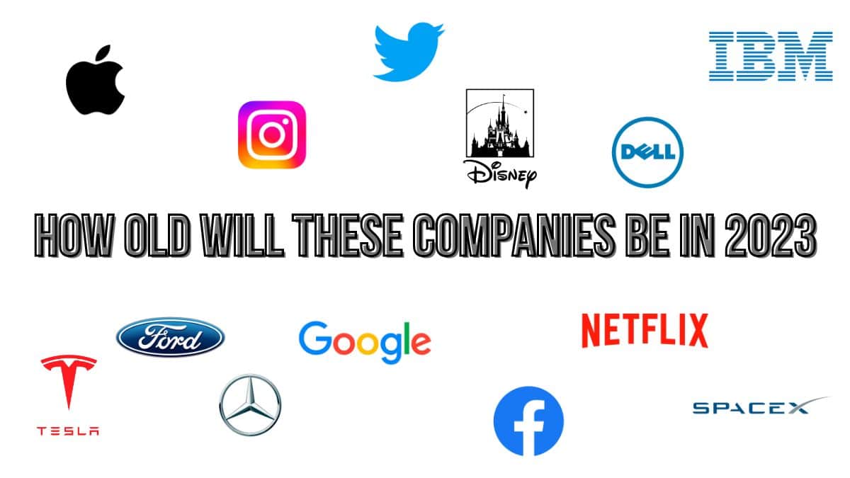How old will these companies be in 2023