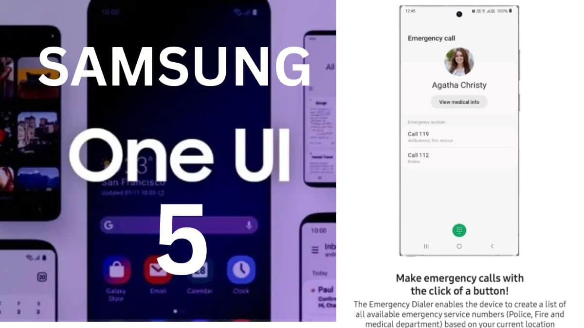 One UI 5 emergency calls