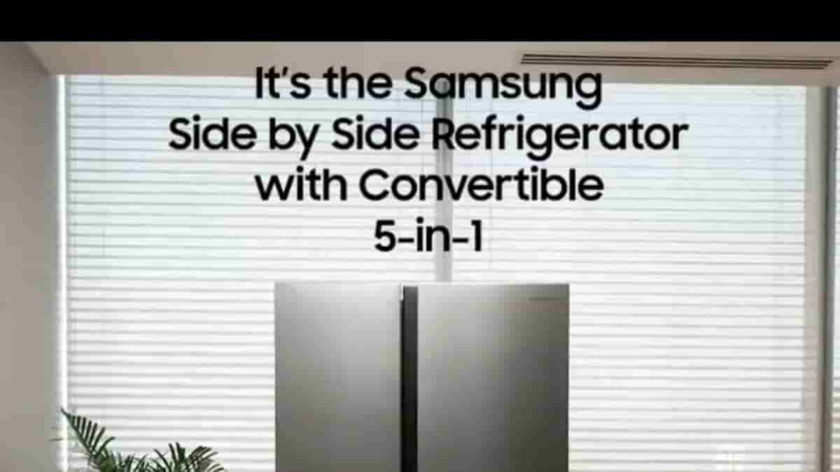 5 in 1 Samsung side by side refrigerator