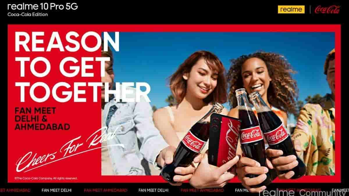 Realme 10 Pro 5G Coca-Cola edition at the Fan Meet
