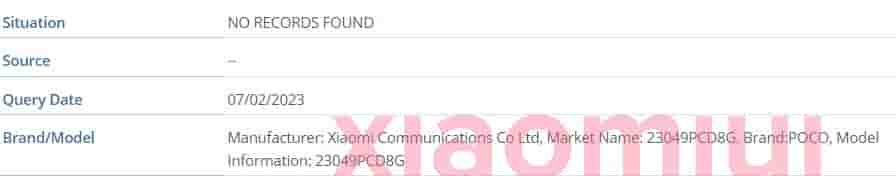 Redmi Note 12T Turbo IMEI database global
