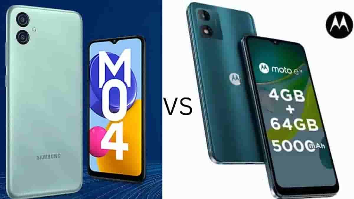 Samsung Galaxy M04 and Moto E13