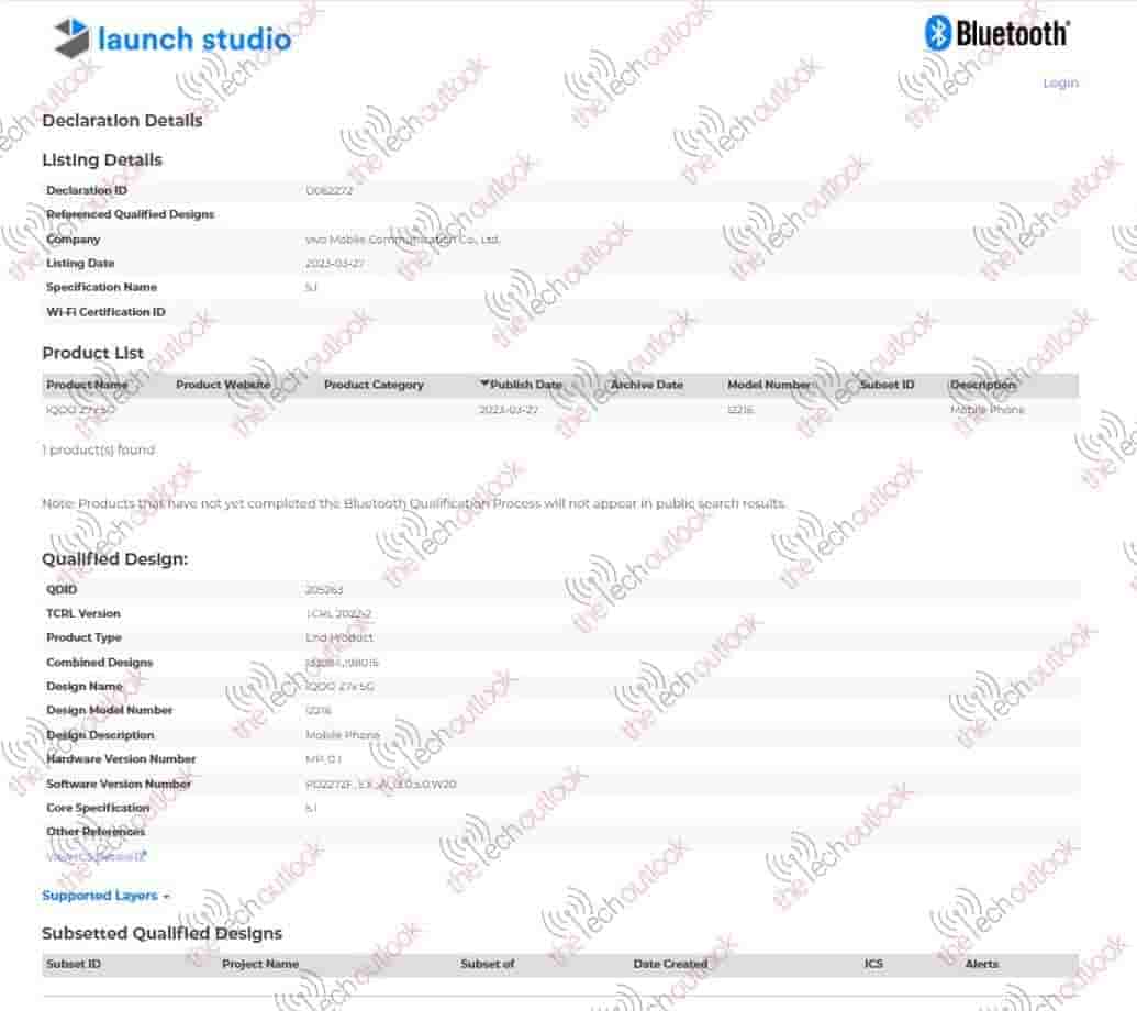 IQOO Z7x 5G Spotted on Bluetooth SIG