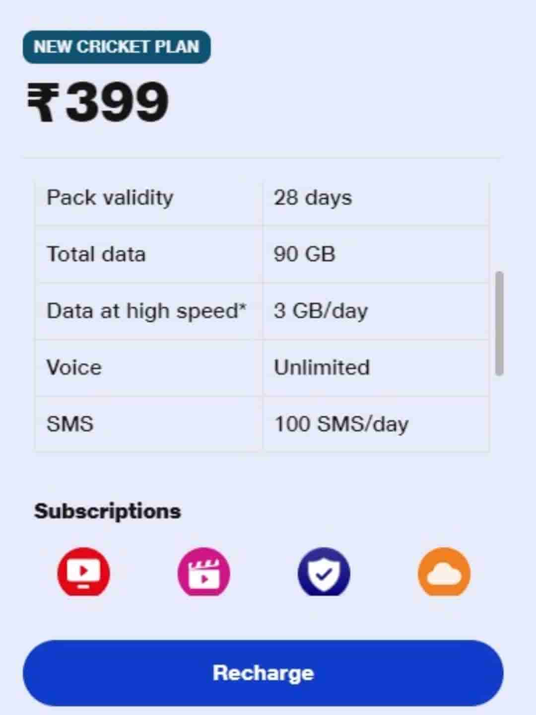 Jio's New Cricket Plan