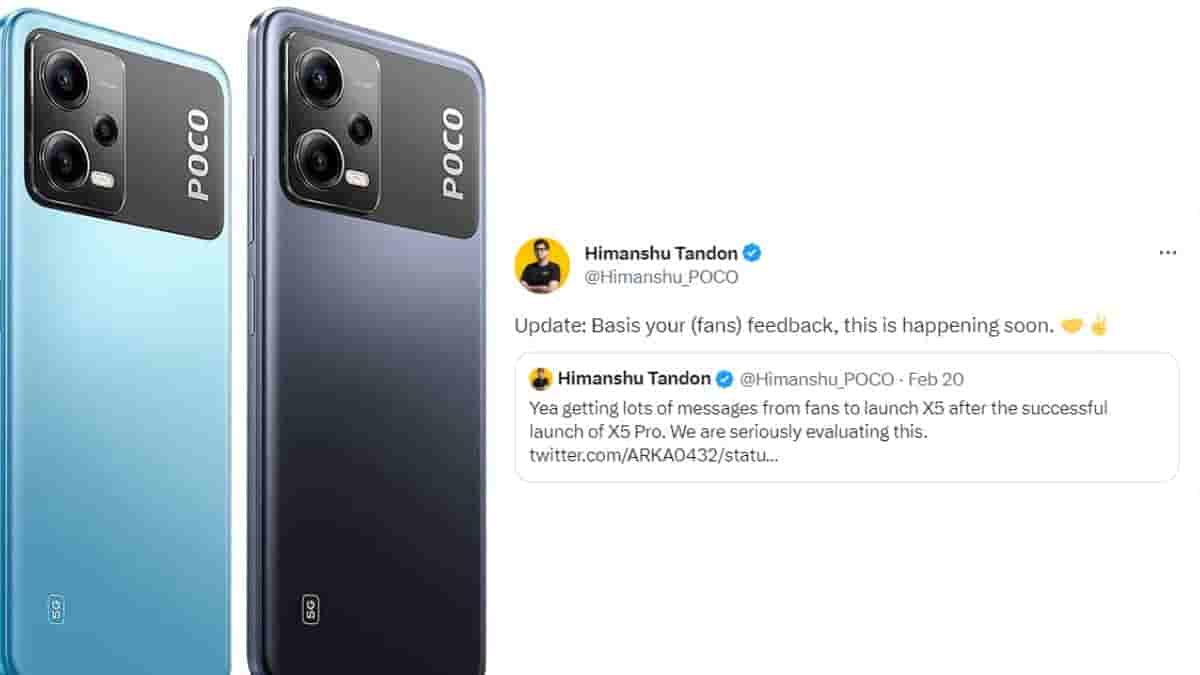 POCO X5 coming to India