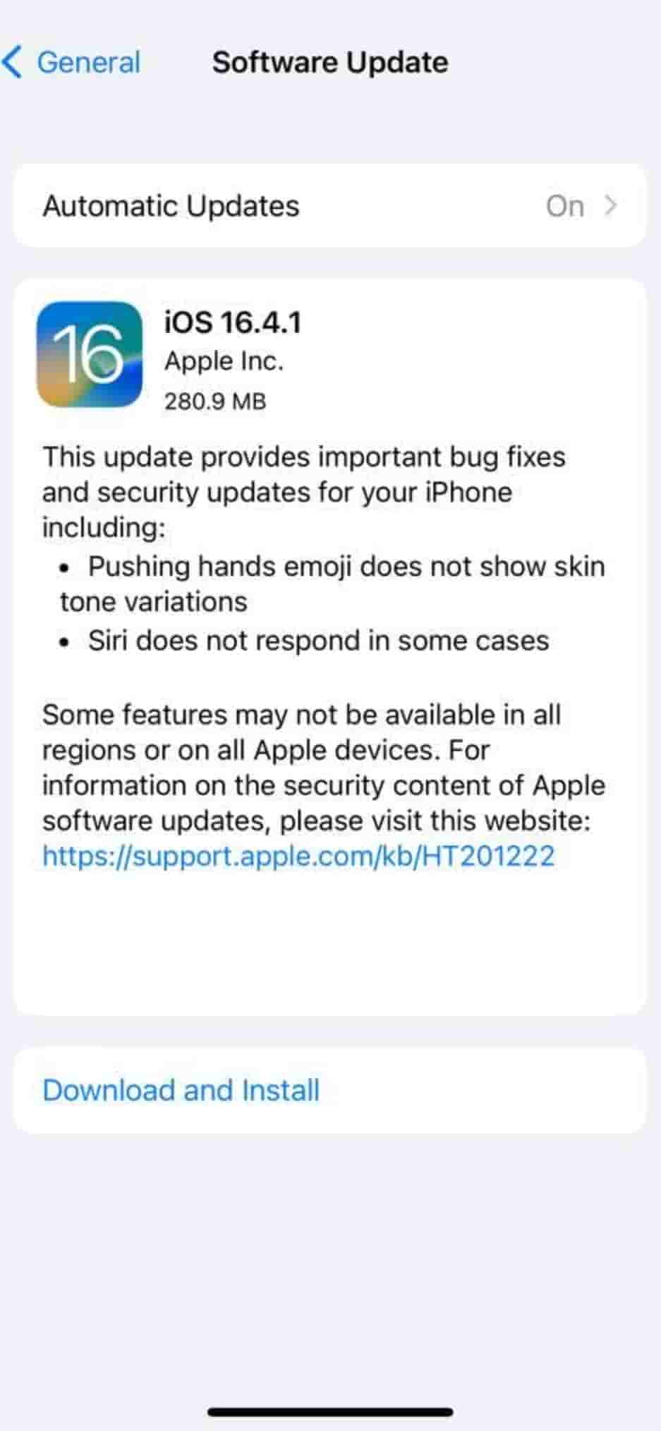 Apple iPhone Devices Receives 1OS 16.4.1 Update