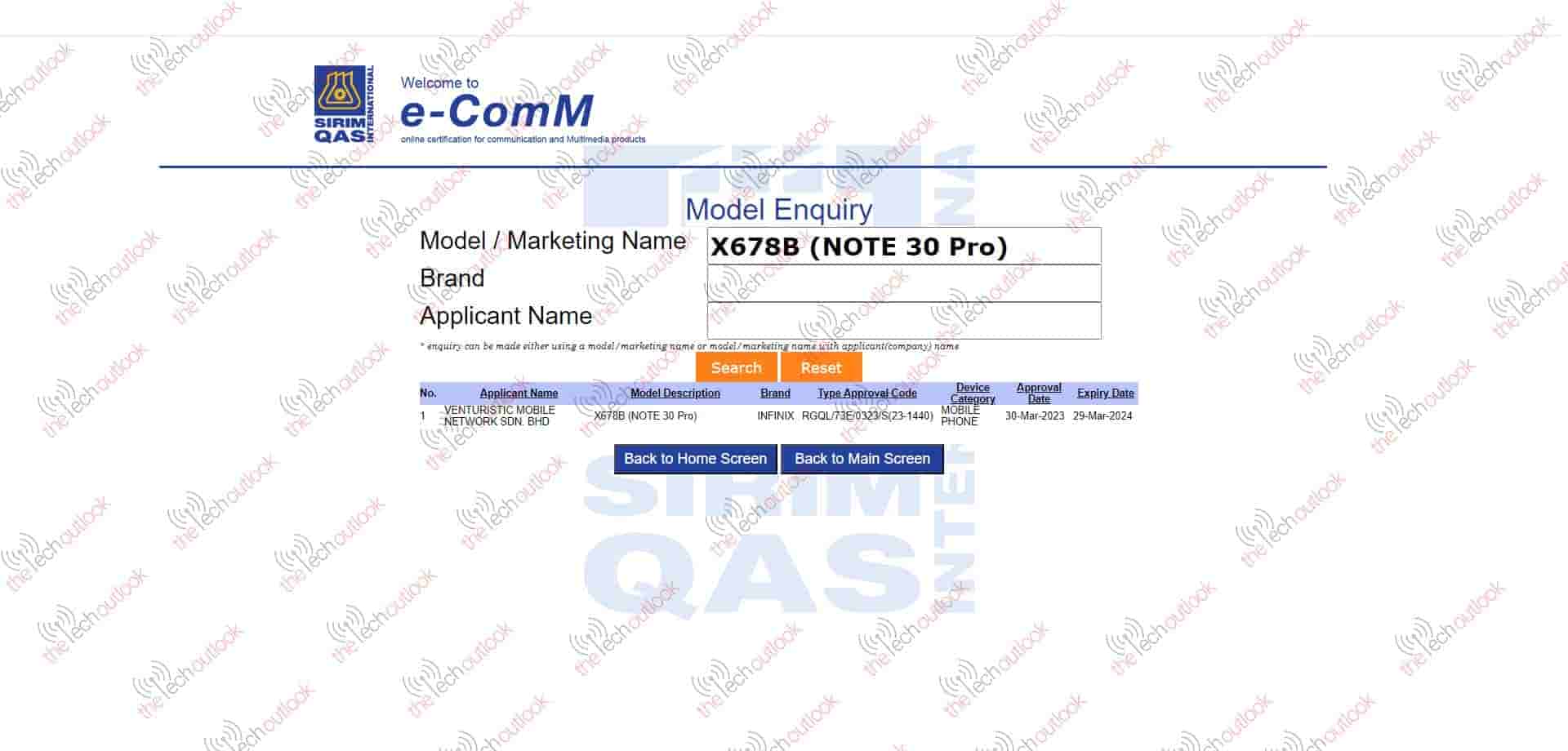 Infinix Note 30 Pro Spotted on SIRIM