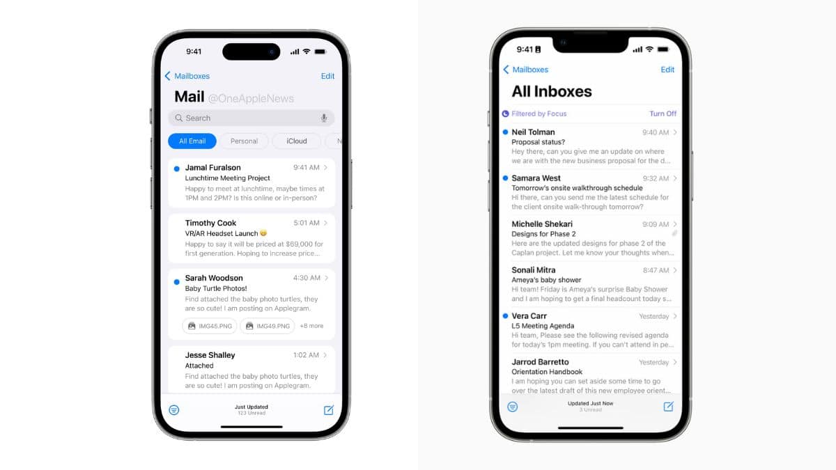 Mail App Concept in iOS 17