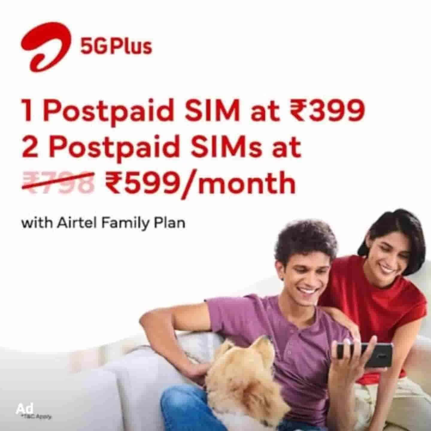 Airtel 5G Plus 599 Postpaid Plan