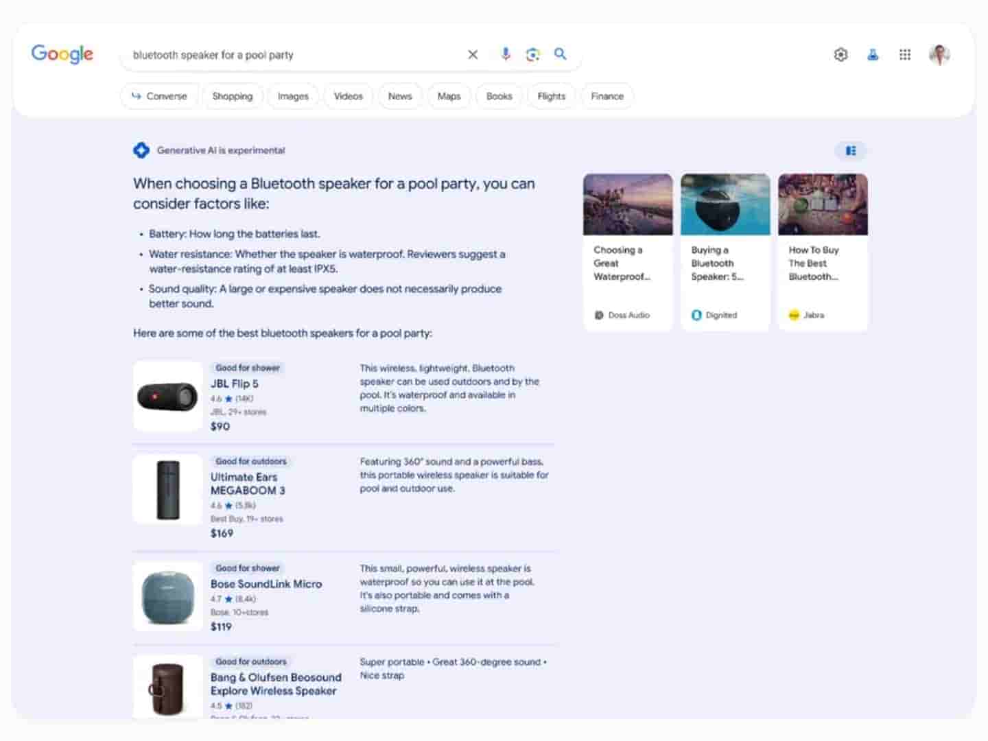 Google Search AI Powered Snapshot