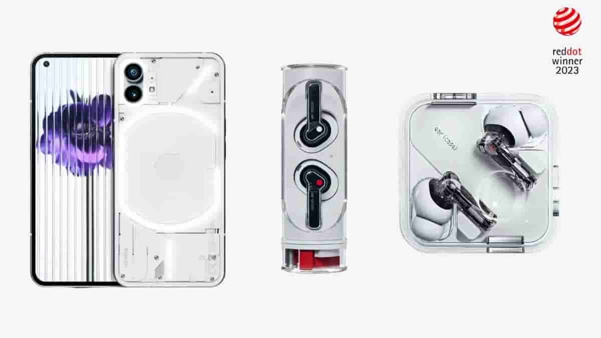 Nothing Phone (1), Nothing Ear (stick) and Nothing Ear (2) Receives the Prestigious Red Dot Award