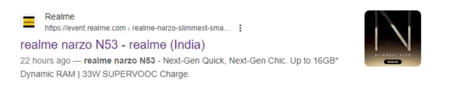 Realme Narzo N53