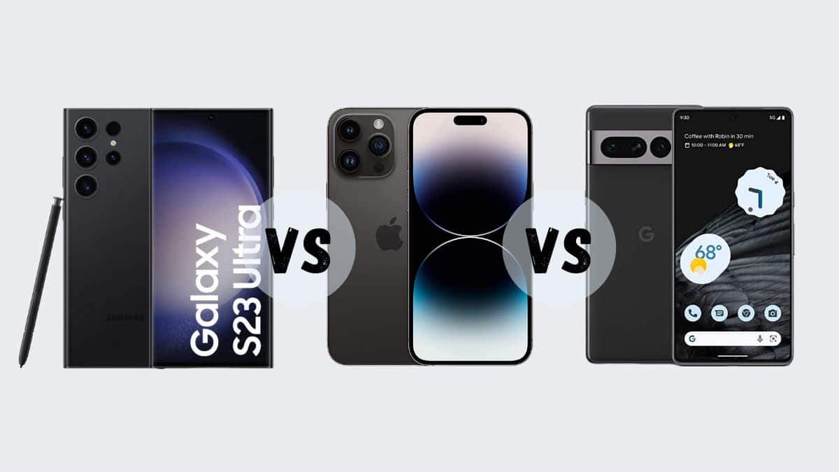 Comparativa iPhone 15 Pro vs iPhone 15 Pro Max vs Samsung Galaxy S23 Ultra  vs Google Pixel 7 Pro