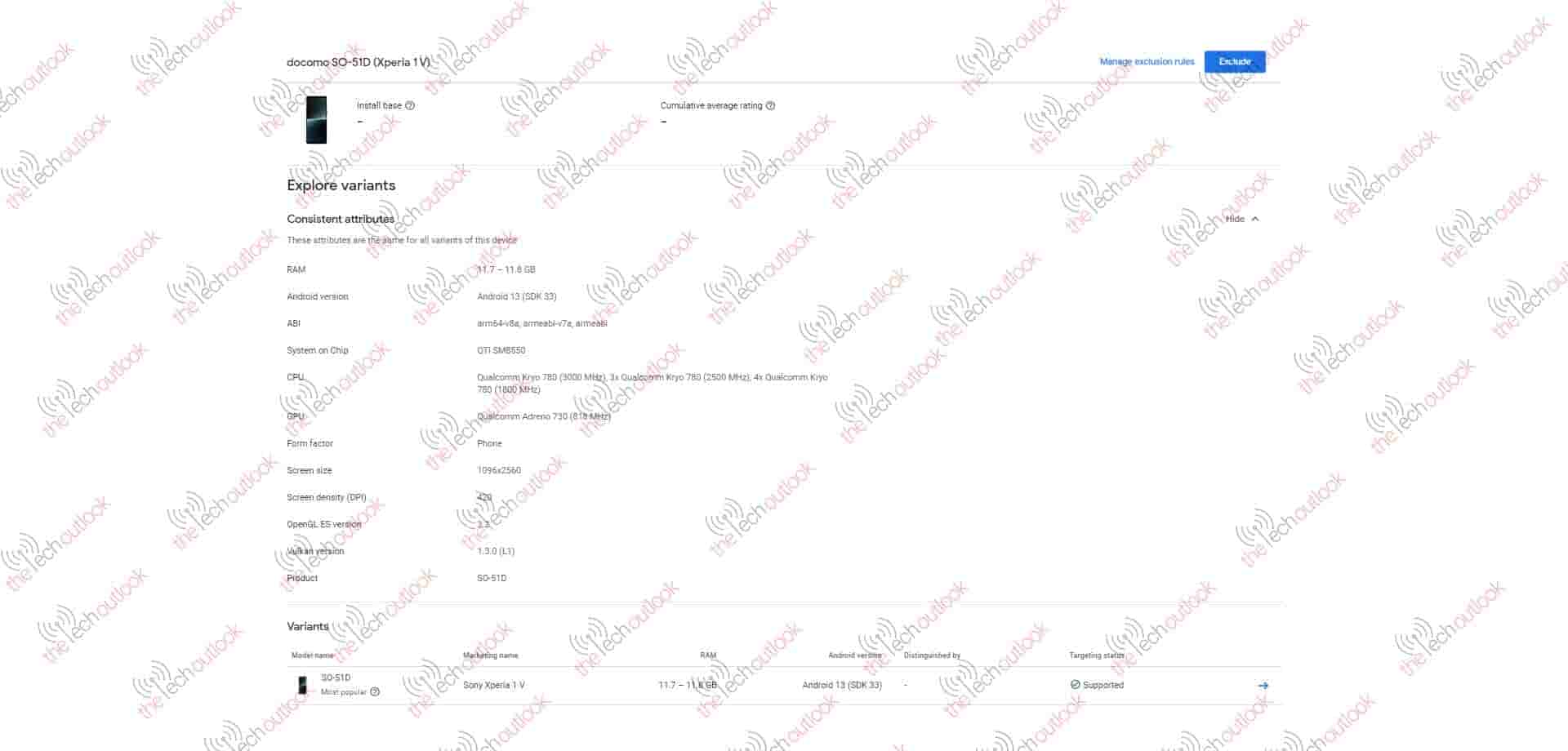 Sony Xperia 1 V spotted on Google Play Console